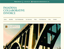 Tablet Screenshot of pasadenacollaborativedivorce.com
